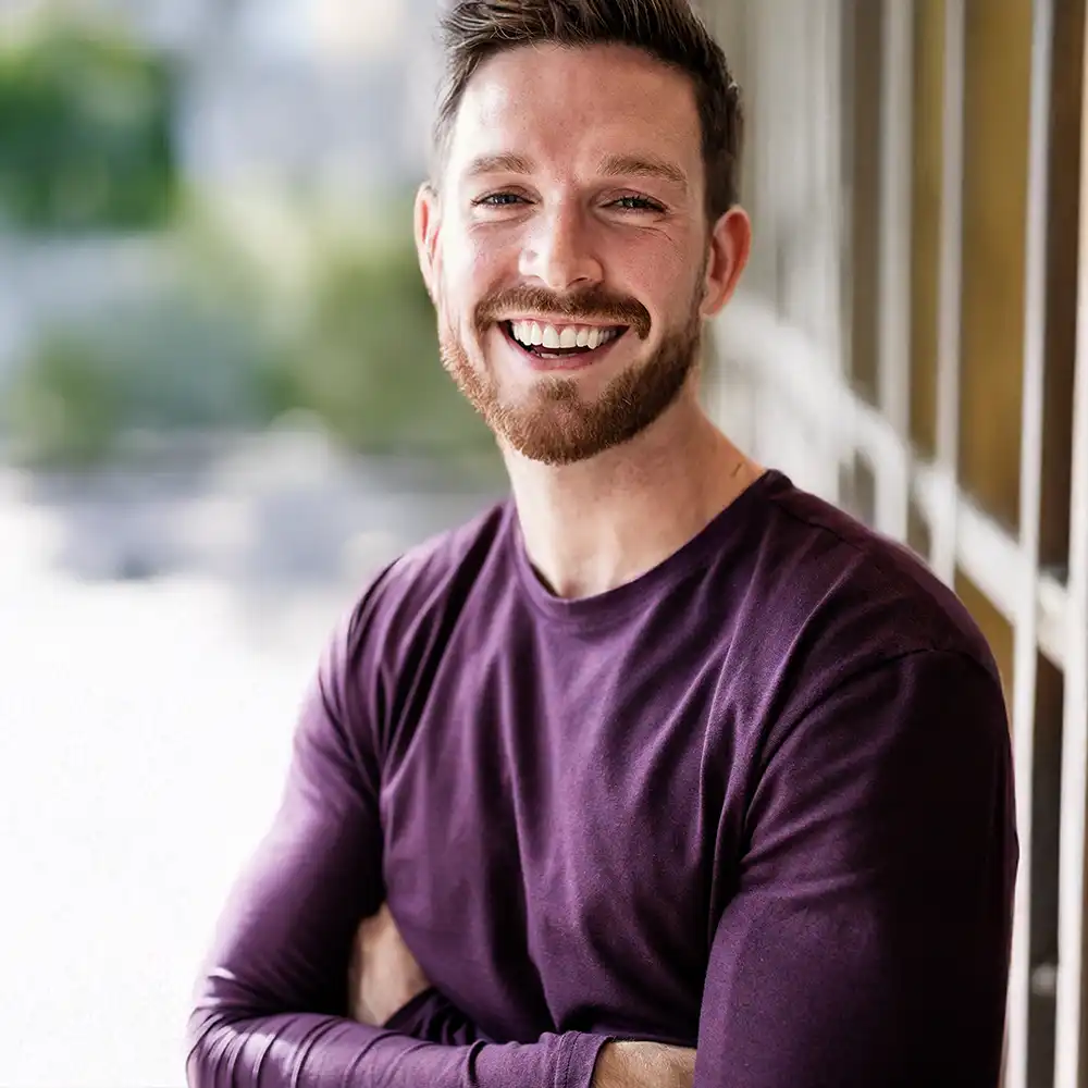 Outpatient operations Removal of horn tips laughing young male standing